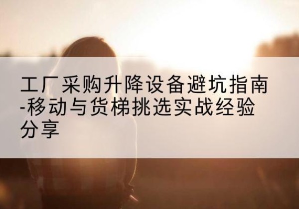 安义移动式升降机怎么选-工厂采购升降设备避坑指南-移动与货梯挑选实战经验分享